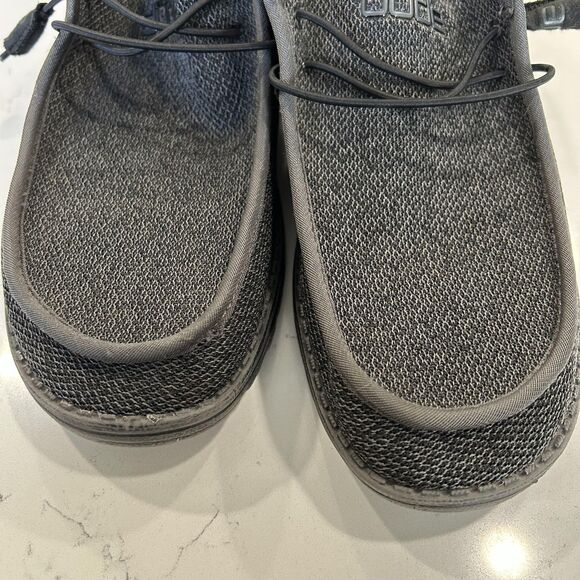 Hey Dude Wally Sox Micro Shoes Mens Size 12 black Gray Slip-On Loafers EU 45 - Picture 9 of 13